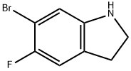 1H-Indole, 6-bromo-5-fluoro-2,3-dihydro- Structure