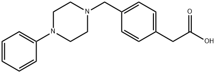 Benzeneacetic acid, 4-[(4-phenyl-1-piperazinyl)methyl]- Structure