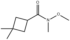 Cyclobutanecarboxamide, N-methoxy-N,3,3-trimethyl- 化学構造式