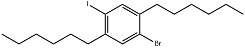 Benzene, 1-bromo-2,5-dihexyl-4-iodo- Structure