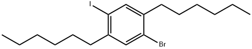 Benzene, 1-bromo-2,5-dihexyl-4-iodo- 化学構造式