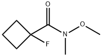 Cyclobutanecarboxamide, 1-fluoro-N-methoxy-N-methyl- Struktur