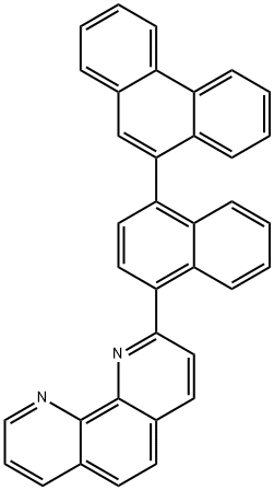 1,10-Phenanthroline, 2-[4-(9-phenanthrenyl)-1-naphthalenyl]-,1877378-14-7,结构式