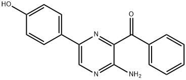 Methanone, [3-amino-6-(4-hydroxyphenyl)-2-pyrazinyl]phenyl- 结构式