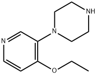 Piperazine, 1-(4-ethoxy-3-pyridinyl)- Struktur