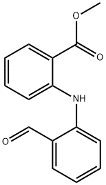 Benzoic acid, 2-[(2-formylphenyl)amino]-, methyl ester 化学構造式