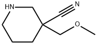 3-Piperidinecarbonitrile, 3-(methoxymethyl)- Structure