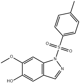6-methoxy-1-(p-tolylsulfonyl)indazol-5-ol Struktur