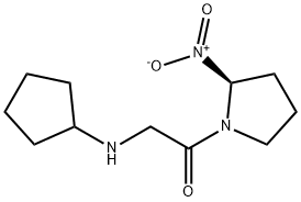 Ethanone, 2-(cyclopentylamino)-1-[(2S)-2-nitro-1-pyrrolidinyl]- 结构式