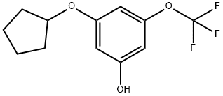 Phenol, 3-(cyclopentyloxy)-5-(trifluoromethoxy)- Structure