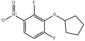 Benzene, 2-(cyclopentyloxy)-1,3-difluoro-4-nitro- Structure