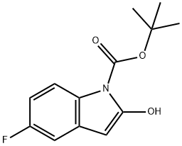 1H-Indole-1-carboxylic acid, 5-fluoro-2-hydroxy-, 1,1-dimethylethyl ester Structure