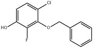 3-(苄氧基)-4-氯-2-氟苯酚,1881290-88-5,结构式