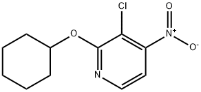 Pyridine, 3-chloro-2-(cyclohexyloxy)-4-nitro- Structure