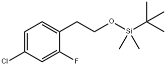 Benzene, 4-chloro-1-[2-[[(1,1-dimethylethyl)dimethylsilyl]oxy]ethyl]-2-fluoro- 结构式