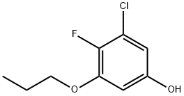 3-氯-4-氟-5-丙氧基苯酚 结构式