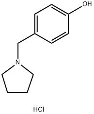 4-(pyrrolidin-1-ylmethyl)phenol hydrochloride 结构式