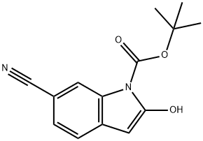 1H-Indole-1-carboxylic acid, 6-cyano-2-hydroxy-, 1,1-dimethylethyl ester 结构式