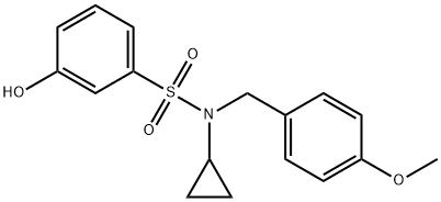 Benzenesulfonamide, N-cyclopropyl-3-hydroxy-N-[(4-methoxyphenyl)methyl]- 结构式