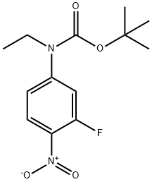 Carbamic acid, N-ethyl-N-(3-fluoro-4-nitrophenyl)-, 1,1-dimethylethyl ester 结构式