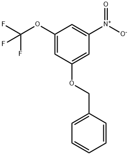 Benzene, 1-nitro-3-(phenylmethoxy)-5-(trifluoromethoxy)- Structure