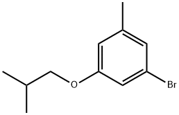 Benzene, 1-bromo-3-methyl-5-(2-methylpropoxy)- Structure