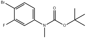 N-(4-溴-3-氟苯基)-N-甲基氨基甲酸叔丁酯,1881330-84-2,结构式