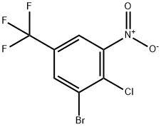 Benzene, 1-bromo-2-chloro-3-nitro-5-(trifluoromethyl)- 化学構造式