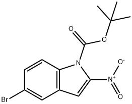 1H-Indole-1-carboxylic acid, 5-bromo-2-nitro-, 1,1-dimethylethyl ester,1881331-38-9,结构式