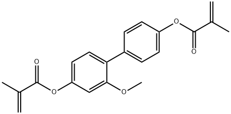 2-Propenoic acid, 2-methyl-, 1,1'-(2-methoxy[1,1'-biphenyl]-4,4'-diyl) ester,1882074-17-0,结构式