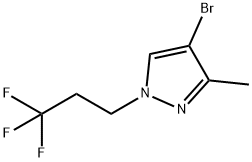 4-bromo-3-methyl-1-(3,3,3-trifluoropropyl)-1H-pyrazole Struktur