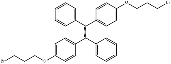 1,1'-(1,2-diphenyl-1,2-ethenediyl)bis[4-(3-bromopropoxy)-benzene 化学構造式