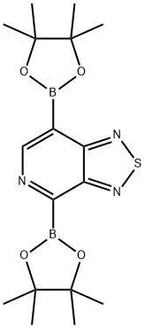 [1,2,5]Thiadiazolo[3,4-c]pyridine, 4,7-bis(4,4,5,5-tetramethyl-1,3,2-dioxaborolan-2-yl)-, 1883586-01-3, 结构式