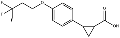 2-[4-(3,3,3-trifluoropropoxy)phenyl]cyclopropanecarboxylic acid Structure