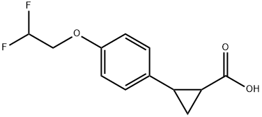 2-[4-(2,2-difluoroethoxy)phenyl]cyclopropanecarboxylic acid,1883717-55-2,结构式