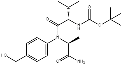 (S)-2-(BOC-氨基)-N-[(S)-1-[[4-(羟甲基)苯基]氨基]-1-氧代-2-丙基]-3-甲基丁酰胺,1884577-99-4,结构式