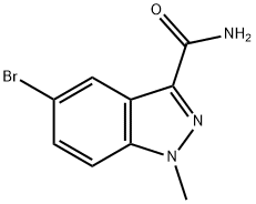 5-Bromo-1-methyl-1H-indazole-3-carboxylic acid amide Structure