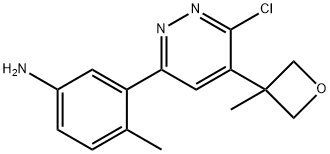 Benzenamine, 3-[6-chloro-5-(3-methyl-3-oxetanyl)-3-pyridazinyl]-4-methyl- 结构式