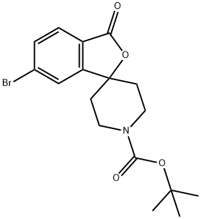 tert-Butyl 6-bromo-3-oxo-3H-spiro[isobenzofuran-1,4'-piperidine]-1'-carboxylate 化学構造式