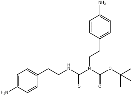 1-BOC-1,3-双(4-氨基苯乙基)脲 结构式