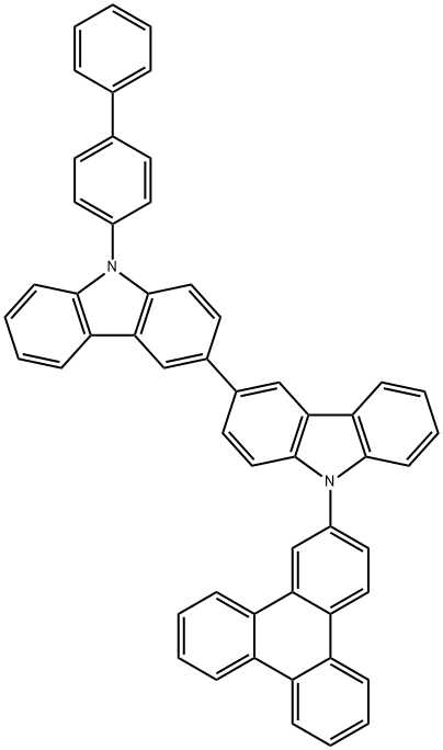 3,3'-Bi-9H-carbazole, 9-[1,1'-biphenyl]-4-yl-9'-(2-triphenylenyl)- Structure