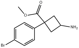 Cyclobutanecarboxylic acid, 3-amino-1-(4-bromophenyl)-, methyl ester Structure