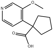 Cyclopentanecarboxylic acid, 1-(3-methoxy-4-pyridinyl)- Structure