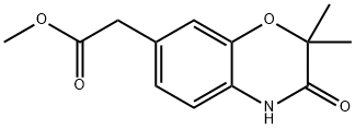 2H-1,4-Benzoxazine-7-acetic acid, 3,4-dihydro-2,2-dimethyl-3-oxo-, methyl ester Structure