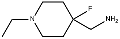 4-Piperidinemethanamine, 1-ethyl-4-fluoro- 化学構造式