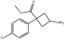 Cyclobutanecarboxylic acid, 3-amino-1-(4-chlorophenyl)-, methyl ester 结构式