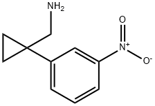 (1-(3-nitrophenyl)cyclopropyl)methanamine Structure