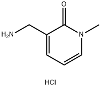 2(1H)-Pyridinone, 3-(aminomethyl)-1-methyl-, hydrochloride (1:1) Structure