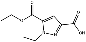 5-(ethoxycarbonyl)-1-ethyl-1H-pyrazole-3-carboxylic acid Structure