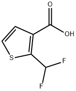 2-(二氟甲基)噻吩-3-羧酸,189330-26-5,结构式